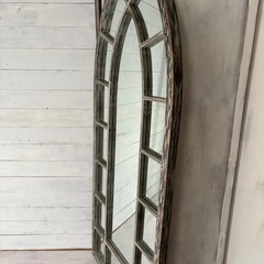 クラッシュゲート　ピースミラー　レトロ　壁置き鏡　ミラー　姿見　レトロ　　アンティーク調の画像