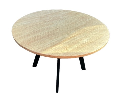 【バナナ苫小牧】 KANADEMONO THE CAFE TABLE 丸テーブル 脚取り外し可能 ナチュラル