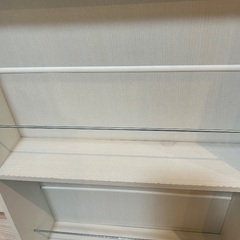 マガジンラック、本棚、スリム、白の画像