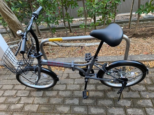 折り畳み自転車　ミディMIDIブラック