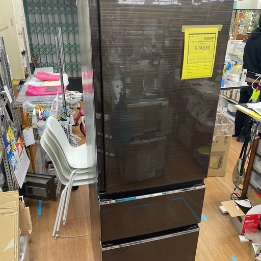 ☆ドリーム荒牧店☆ジモティー割引有☆【クリーニング済】三菱 /3ドア冷蔵庫/MR-CX37EC-BR/365L/2018年製/中古品