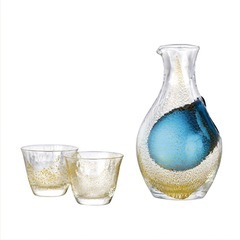 東洋佐々木ガラス 冷酒セット 金箔 酒グラスコレクションG640-M60 箱付きの画像