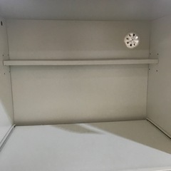 ジャングルジャングル貝塚店　レンジ台　白　ホワイト　木　2枚扉　スライドテーブル　高さ調節　キッチン収納　家具　中古　貝塚市　二色浜の画像