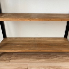 アイアン 木製 シェルフ 棚の画像