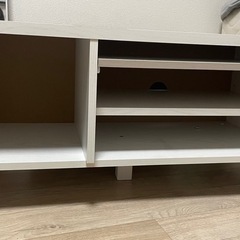 テレビ台　ホワイト　木目調の画像