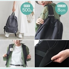 RONDE 肩が疲れにくいリュック 約500g 撥水 通勤 軽量 15L 旅行の画像