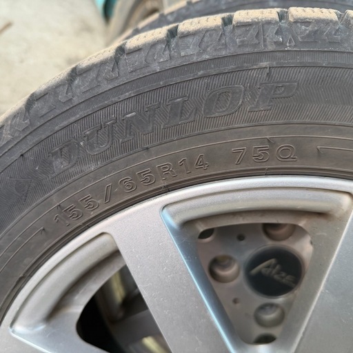 成約㊗️155/65R14★スタッドレス★ダンロップ★2022年製★アルミホイール4本