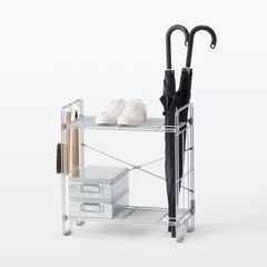 無印良品　　中でも外でも使えるワイヤーラック　ミニの画像