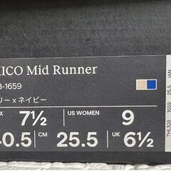新品 Onitsuka Tiger オニツカタイガー MEXICO MID RUNNER THL328 メキシコミッドランナー スニーカー 25.5cm アイボリー×ネイビー☆札幌市 白石店 の画像