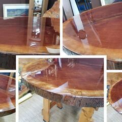 ｃ16　ブビンガ　一枚板　テーブルの画像