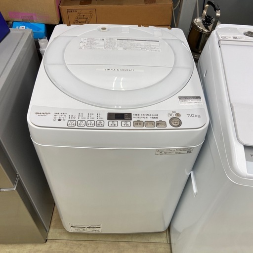 SHARP 7.0kg全自動洗濯機【リサイクルフカツ岡崎倉庫店】260314SM-26