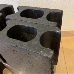 説明文必読！スチロールブロックハーフ   8個　ブラックの画像