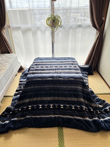 【ニトリこたつ】75×75cm リバーシブル天板 毛布付き