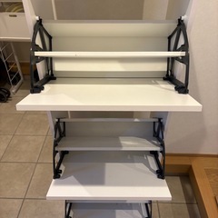 IKEA ビッサ　シューズボックス3段　ホワイトの画像