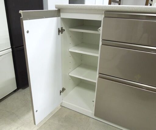 良品 ニトリ キッチンカウンター アルミナ2 幅120cm 大理石調天板 ミドルレンジボード キッチンボード 札幌市東区 新道東店