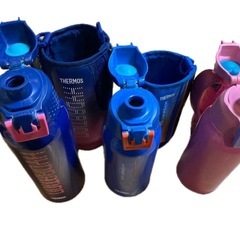 THERMOS 真空断熱スポーツボトル 3本セット ブルー ピンク HYDRATIONの画像