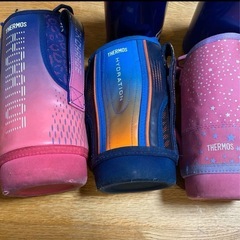 THERMOS 真空断熱スポーツボトル 3本セット ブルー ピンク HYDRATIONの画像