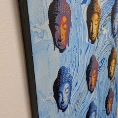 アジアンアートパネル ブッダ 仏像 バリ風 スパ ヨガ サロン インテリアの画像