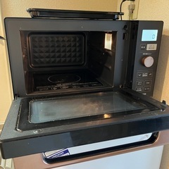 山善 オーブンレンジ NERP-018FV ブラック 2021年製の画像