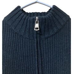 Rady リブニット 金ボタン フルジップ  ロングカーディガン ブラック Mの画像