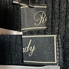 Rady リブニット 金ボタン フルジップ  ロングカーディガン ブラック Mの画像