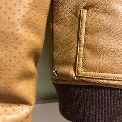 受け渡し決定　トミー　メンズ　フェイクレザー ダウンパーカー ビッグロゴ ダウンジャケット　冬物セールの画像