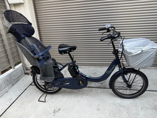★中古美品！パナソニックギュット・クルームR・EX 電動アシスト自転車  新品カゴカバー付　バッテリー5目盛　ネイビー