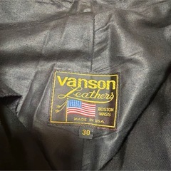 Vanson レザーズボン　30インチ　黒の画像