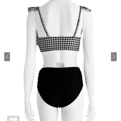 【新品】水着　ヌーブラ付き　ギンガムチェックの画像