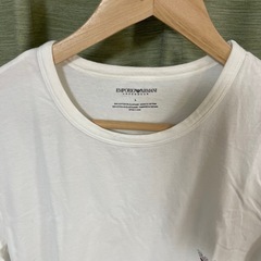 EMPORIO ARMANI Tシャツ L 白 エンポリオアルマーニ EA ロゴの画像