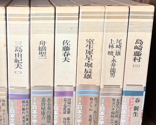日本文学全集に収録された著名な作家の作品集　色々　10冊セット