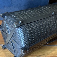 籠型花器 琴  鋳銅  銅製  茶道具 華道具の画像