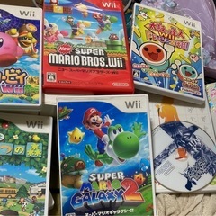 W i iセット　13個ソフト　W i iリモコン4つ　の画像