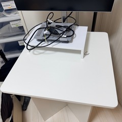 正方形テーブル 60cm ホワイトの画像