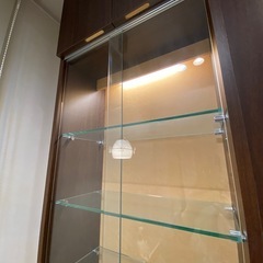 高級ガラスショーケース 照明付き 店舗用・コレクションケースの画像