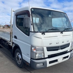 低走行！ 平成23年 三菱 キャンター ブルーテック 2ｔターボ オートマ ワイドロング 抹消渡し SKG-FEB50 4P10 平ボディー 全長618の画像