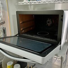 オーブンレンジ シャープ RE-S1000-W 2020年製 フラットテーブル オーブン角皿2枚、スチームカップ付きの画像