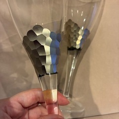 4万円相当　シルバー　シャンパングラス2脚の画像