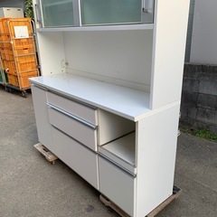 キッチンボード/食器棚 人気の白 大型❗️160cm×50cm×高さ200cm の画像