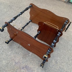 イタリア製 象嵌細工　キッチンワゴン ワインカート アンティーク調 83cm×45cm×高さ87cmの画像