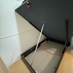 【3月27日〆値段交渉◎】ニトリ 跳ね上げ式収納セミダブルベッド＋Nスリープマットレス 大容量収納の画像