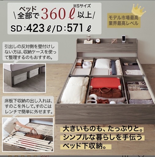 セミダブルベッド　マットレスセット