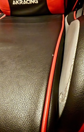 AKRacing ゲーミングチェア 赤黒＋純正オットマン セット