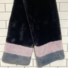 ❤️フリース ネックウォーマー ブラック グレーの画像