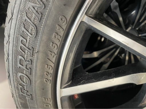 最大値下げ！ホイール　夏タイヤ付き　19インチ　LEONIS（レオニス）シリーズ　Weds（ウェッズ）
　半年使用