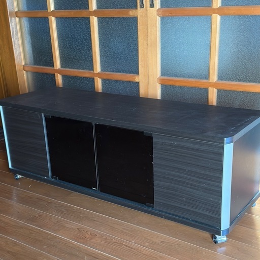 【美品】テレビ台 120cm ダークブラウン キャスター付き