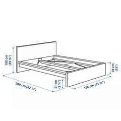 【3/20受取希望】IKEA MALM マルム ベッドフレーム セミダブルの画像