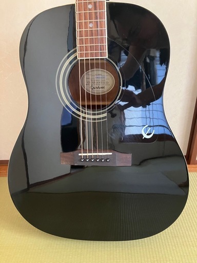 【メンテ済】Epiphone AJ-100BK アコースティックギター 純正ケース付 メンテ済】Epiphone AJ-100BK アコースティックギター 純正ケース付