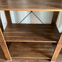 【無料】ウッドラック 木製 シェルフ ウォールナットの画像