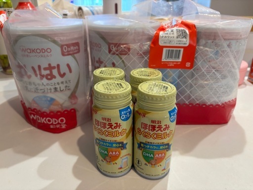 はいはい ミルク缶3缶  /ほほえみ 液体ミルク200ml 4缶
